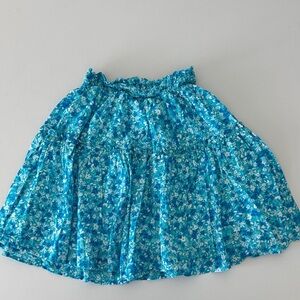 Floral Blue Women's Skirt smocked waist